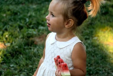 Child Eating Watermelon
